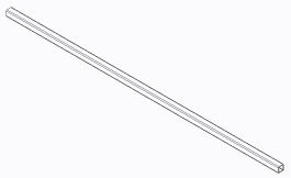 BARRE PORTE-DENTS COURTE 3M50 L=1700