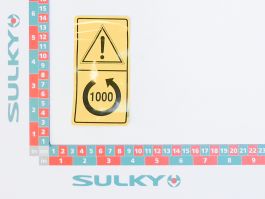 ROTATION SPEED 1000 RPM STICKER
